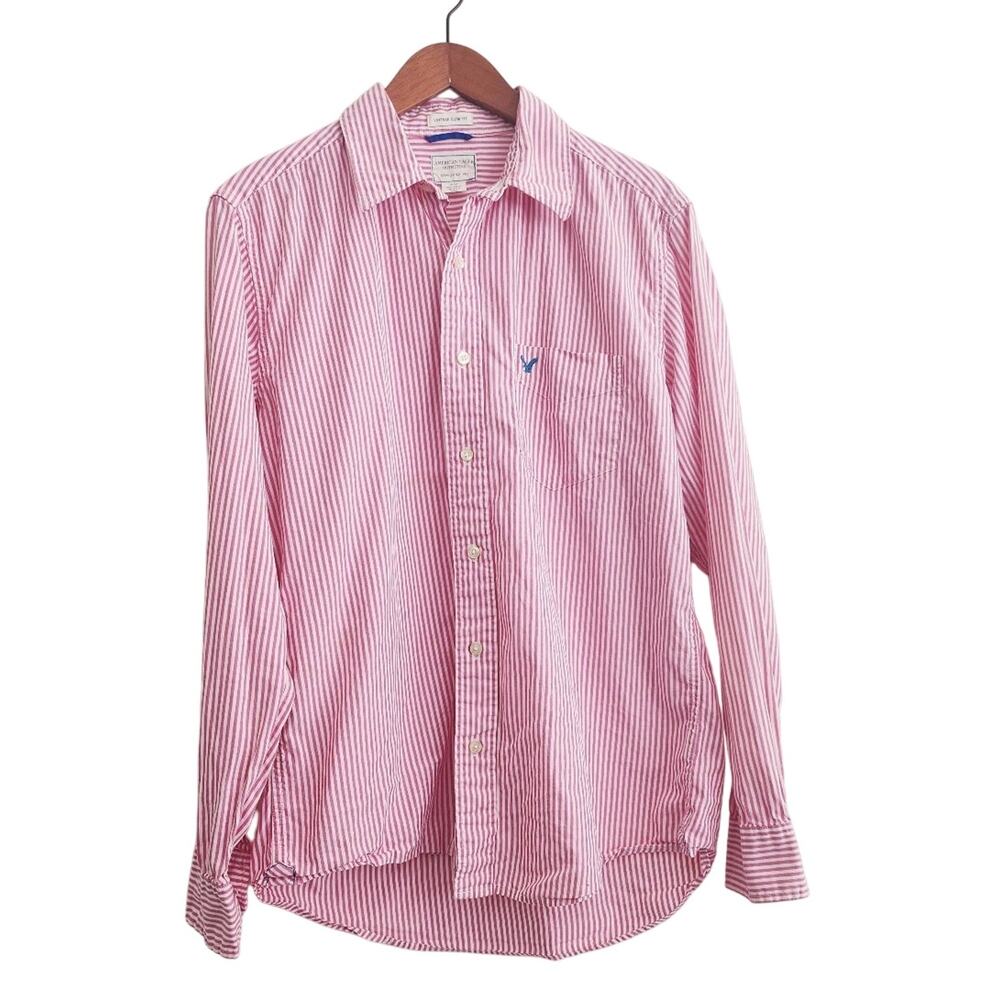 M American Eagle striped vintage slim fit button down